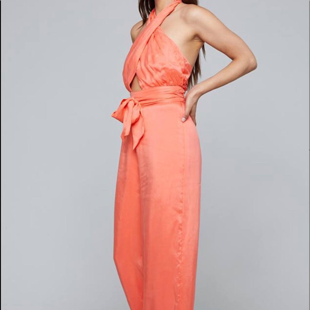 Bebe Coral wide leg jumpsuit